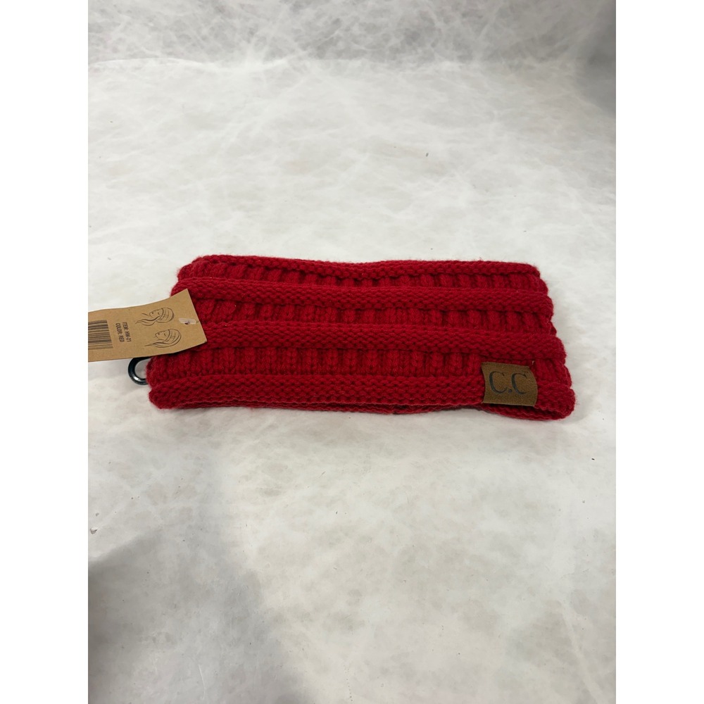 C.C Exclusives Red Cable Knit Fuzzy Lined Headband Ear Warmer HW-21